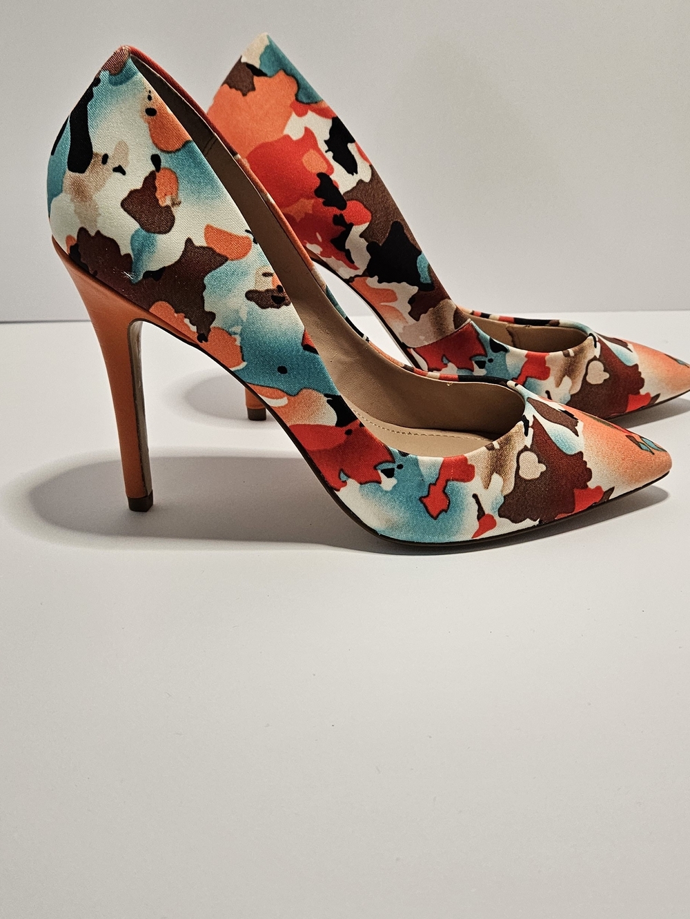 Charles by Charles David Multicolor Abstract Print Pointed Heels